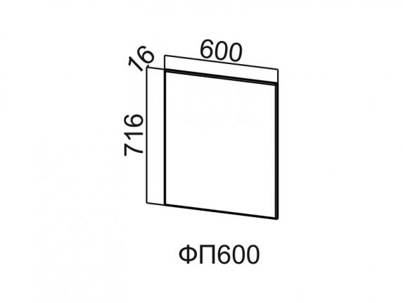 Фасад для посудомоечной машины ФП600 Модус СВ 600х716х16