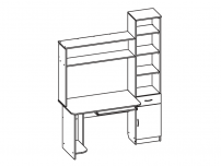 Компьютерный стол Интел-2 Бодега темный-Бодега светлый