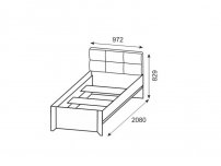 Кровать одинарная 900 Твист 04