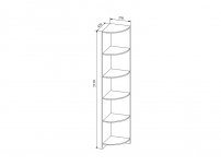 Стеллаж угловой Сканди СДУ370.1 дуб бунратти
