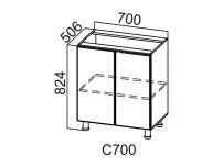 Стол-рабочий С700 Модус СВ 700х824х506